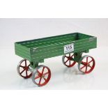 Mamod Steam Trailer with Green Body and Red Wheels