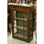 Edwardian Mahogany Inlaid Display Cabinet, 61cms wide x 103cms high