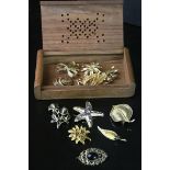 Collection of twelve brooches including fish and starfish