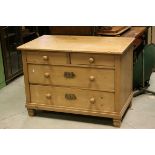 Continental Pine Chest of Two Short over Two Long Drawers, 107cms wide x 78cms high