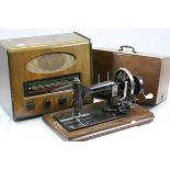Mid 20th century Sobell model 553W radio, together with a late 19th century Frister & Rossmann