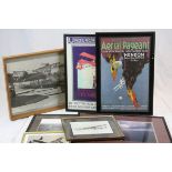 Quantity of framed facsimile images, mostly Hendon Aerodrome related, to include London