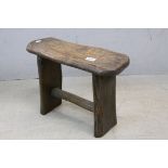 Rustic Elm Stool, 48cms long x 35cms high