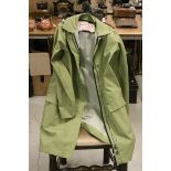 Hunter Original Ladies Three Quarter Length Green Raincoat, size small (this was used by a sales