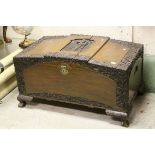 Mid 20th century South East Asian Carved Camphorwood Chest, 104cms long x 56cms high