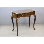 French / Dutch 19th century Style Mahogany Side Table with Serpentine Top, Single Drawer and