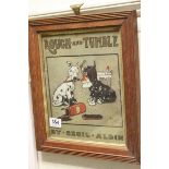 Cecil Aldin early 20th century print of dogs titled Rough & Tumble