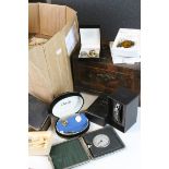 Large box of mixed vintage Costume jewellery etc to include Silver, Yellow metal, vintage