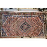 *Antique Tribal Kashqai Wool Rug, 250cms x 151cms ***Please note that VAT is applicable to the