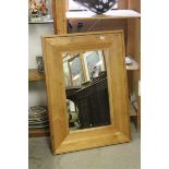New wrapped Vancouver Oak rectangular mirror 1110 x 800 x 60mm with fixings