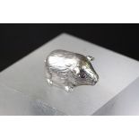 Silver guinea pig cast figure