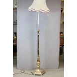 Early 20th century Silver Plated Telescopic Standard Lamp raised on a Hexagonal Shaft and Base