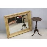 *Stripped Pine Mirror, 82cms x 64cms and a Modern Mahogany Wine Table ***Please note that VAT is