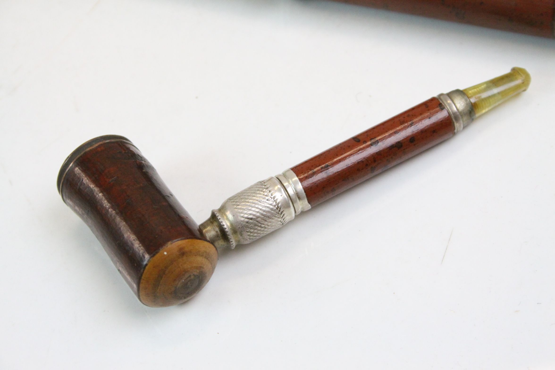 Antique smokers companion lacquer walking stick - Image 2 of 5