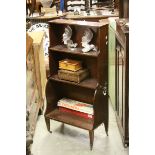 *20th century Mahogany Waterfall Bookcase, 53cms wide x 106cms high x 29.5cms deep ***Please note