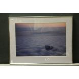 *Photograph print of Canary Wharf above the clouds, dimensions approximately 32cm x 48cm ***Please