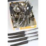 Silver plated Cutlery set by James Dixon & Son with feathered edge design