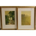 *Michael Carlo, pair of late 20th century screen prints, Evening & Midday, both signed in pencil,