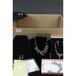 Large box of costume jewellery mostly new still in boxes