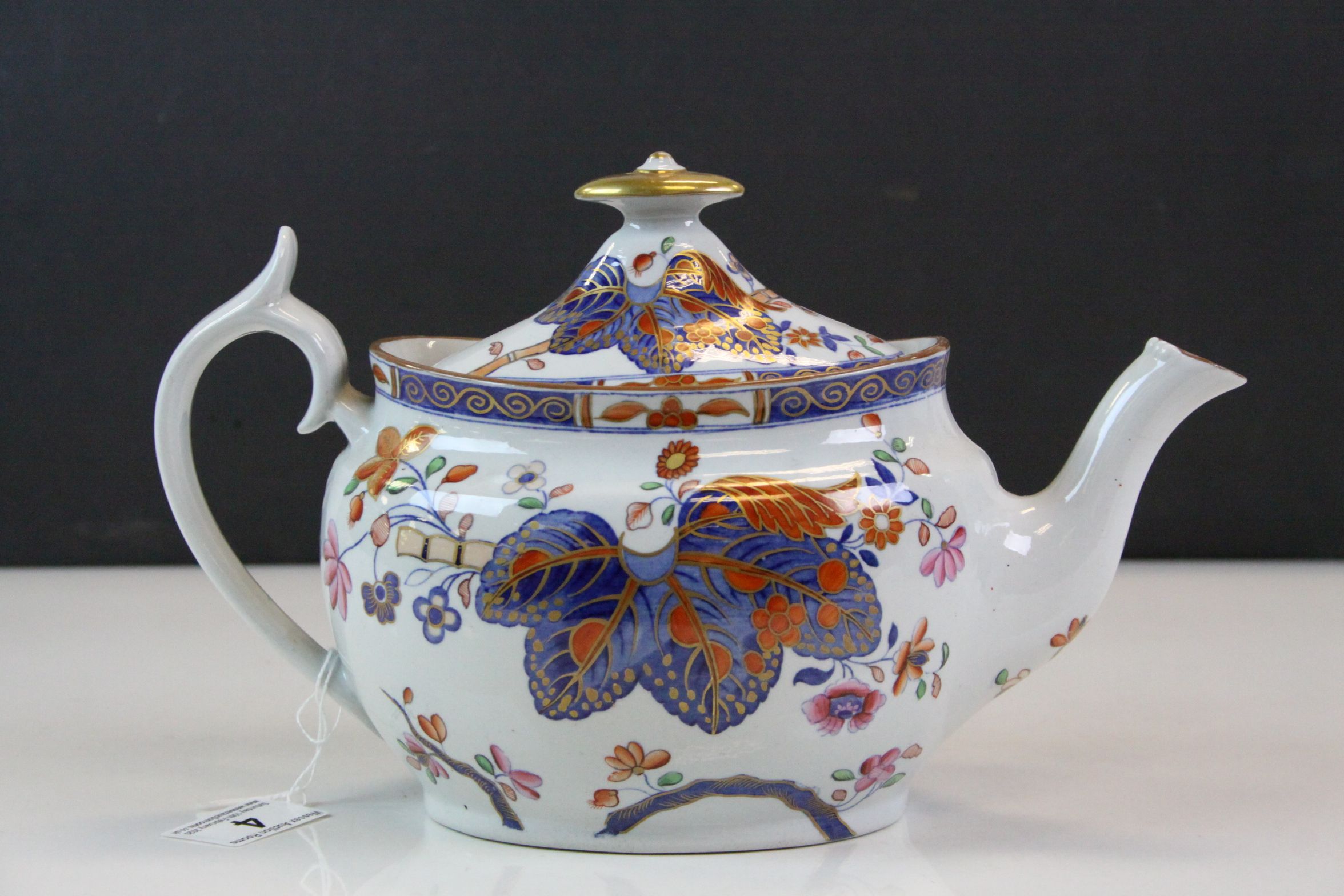 *Spode ceramic Teapot with lid in pattern 2061, know as "Cabbage" or "Tobacco Leaf" pattern, - Image 2 of 7