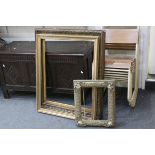 Two antique gilt picture frames and one other
