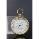 19th century Stanley London brass altitude meter, Hicks patent, in original box