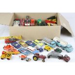 Collection of mid 20th C play worn diecast models to include Corgi, Matchbox and Dinky featuring