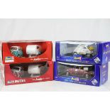 Four boxed Revell Metal 1:18 diecast models to include 08986 BMW Jsetta 250 & Camper, 08959 BMW