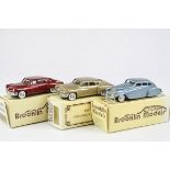 Three boxed 1:43 Brooklin Models metal models to include BRK 2X 1948 Tucker ltd edn ,Movie