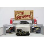 Five boxed model vehicles to include 1:18 Collectible Series Cadillac diecast model, ERTL