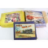 Three boxed tin plate sets to include Marx Monte Carlo (one car), Marx Train Set with locomotive and