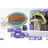 Quantity of boxed and unboxed Hornby Dublo accessories to include track, turntable, points and