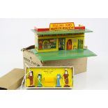 Boxed pre War Dinky 48 tin plate Petrol Station in vg condition, box a little tatty plus a boxed