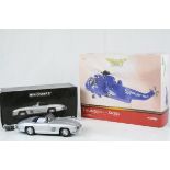 Boxed Paul's Model Art Minichamps Mercedes Benz 300 SL Roadster 1957 and a boxed Corgi Aviation