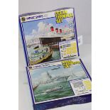 Two boxed Hornby 1:1200 diecast Minic Ships sets to include M906 Naval Harbour Set & M902 Ocean