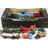 34 Dinky and Corgi commercial and military diecast models to include Chipperfield Circus, heavy play