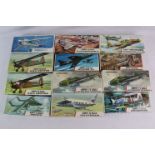 12 boxed Airfix 1:72 model kits to include 392 Jetstream, 285 Fairey Swordfish, 265 Bronco, 2 x