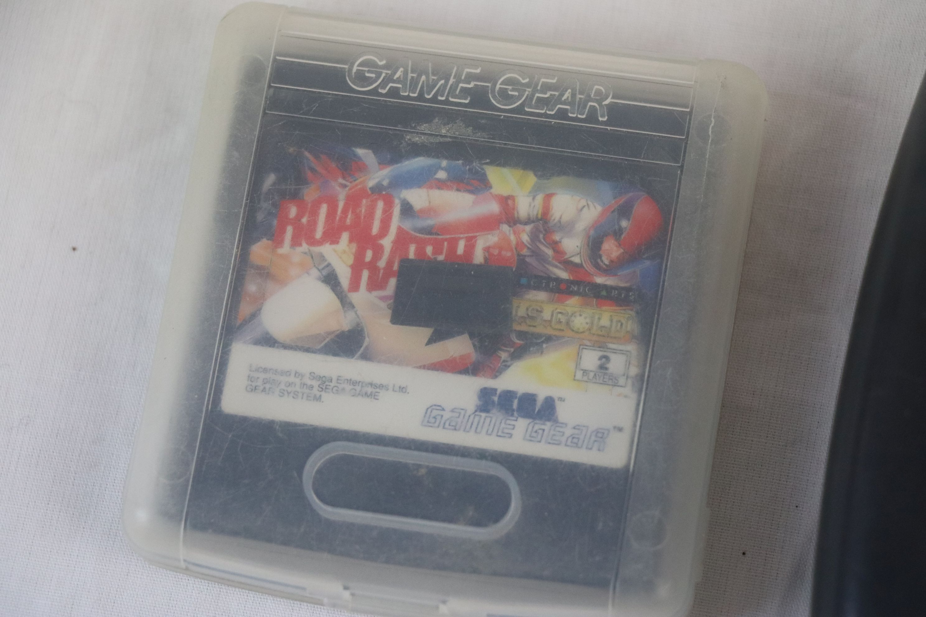 Sega Game Gear console with 2 x game cartridges to include Columbus and cased Road Rash - Image 4 of 6