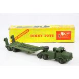 Boxed Dinky Supertoys 660 Tank Transporter, paint chips, box showing wear
