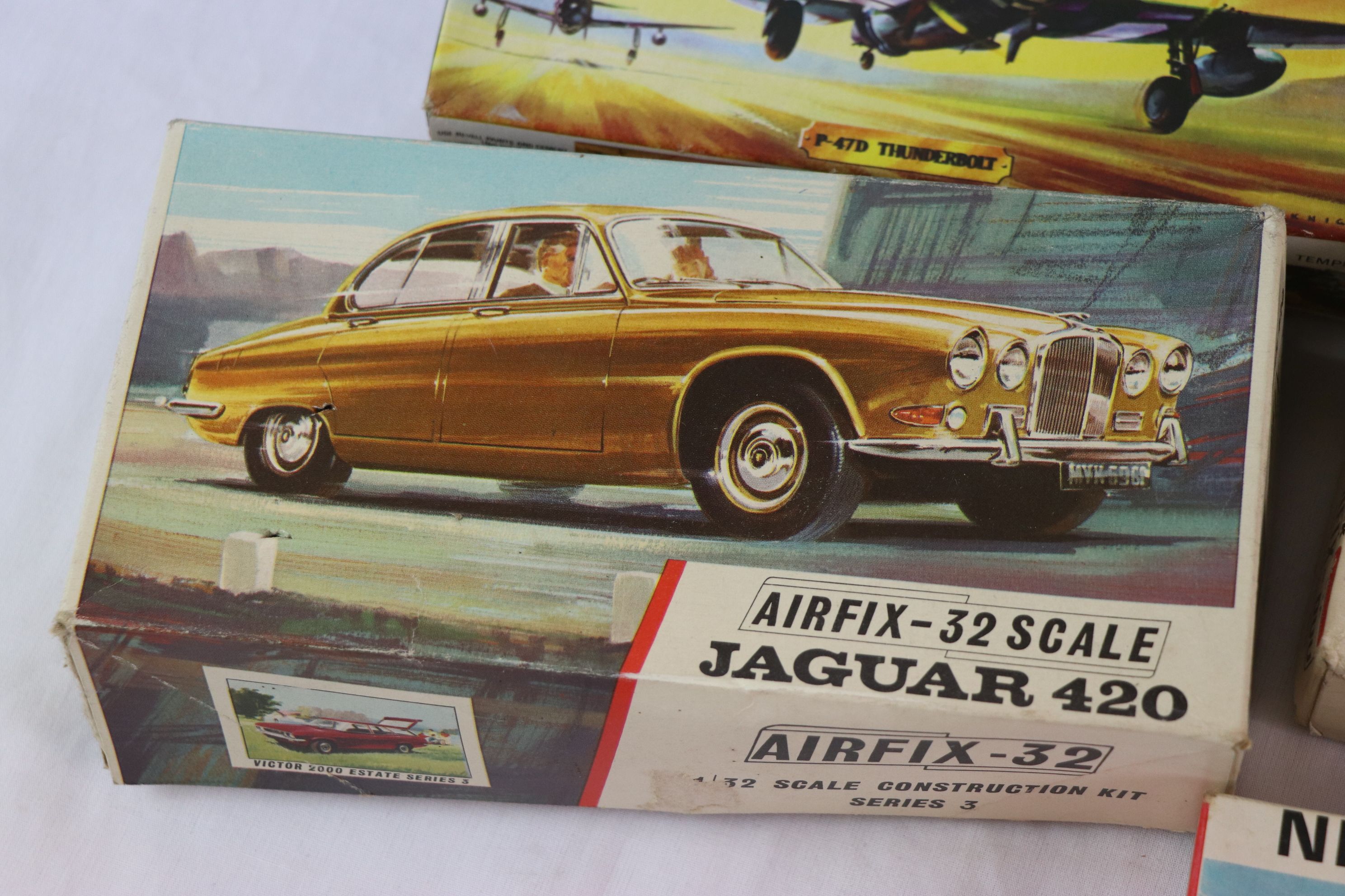 Collection of 13 boxed plastic model kits, various scales, to include Airfix Jaguar 420, BR Mogul, - Image 8 of 15