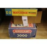 Two boxed Meccano L sets, a boxed Meccano 3000 set and a boxed Matchbox Motorway Extension E2