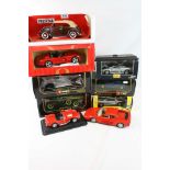 Six boxed diecast model cars to include Maisto Supercar Collection McLaren F1 Roadcar, Maisto