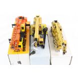 Three boxed 1:50 diecast construction models to include NZG 152 Grove TM1275, NZG 380 Grove TM9120