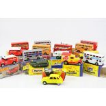 15 Boxed Matchbox diecast models to include 5 x 17 The Londoner (all variants), Superfast 69