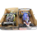 Hot Bodies Thunder Tiger 1/8 4WD nitro buggy together with a Hobao 1/8 nitro 4wd off road racing