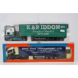 Two 1:50 Transport diecast models to include boxed Tekno Eric Vick Transport ltd, Corgi K & P