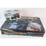 Boxed Scalextric 400 Electric Model Racing Set, with 2 slot cars (rip to box), together with a boxed