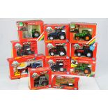 11 boxed Britains 1:32 scale diecast tractors and agricultural implements, to include nos. 9576,