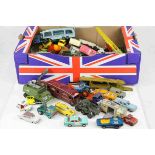 Quantity of loose playworn diecast models, to include Dinky, Matchbox, Corgi etc