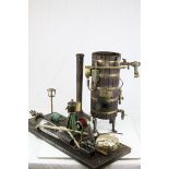 Stationary steam plant in a well used, spares repairs condition, possible Stuart vertical model,